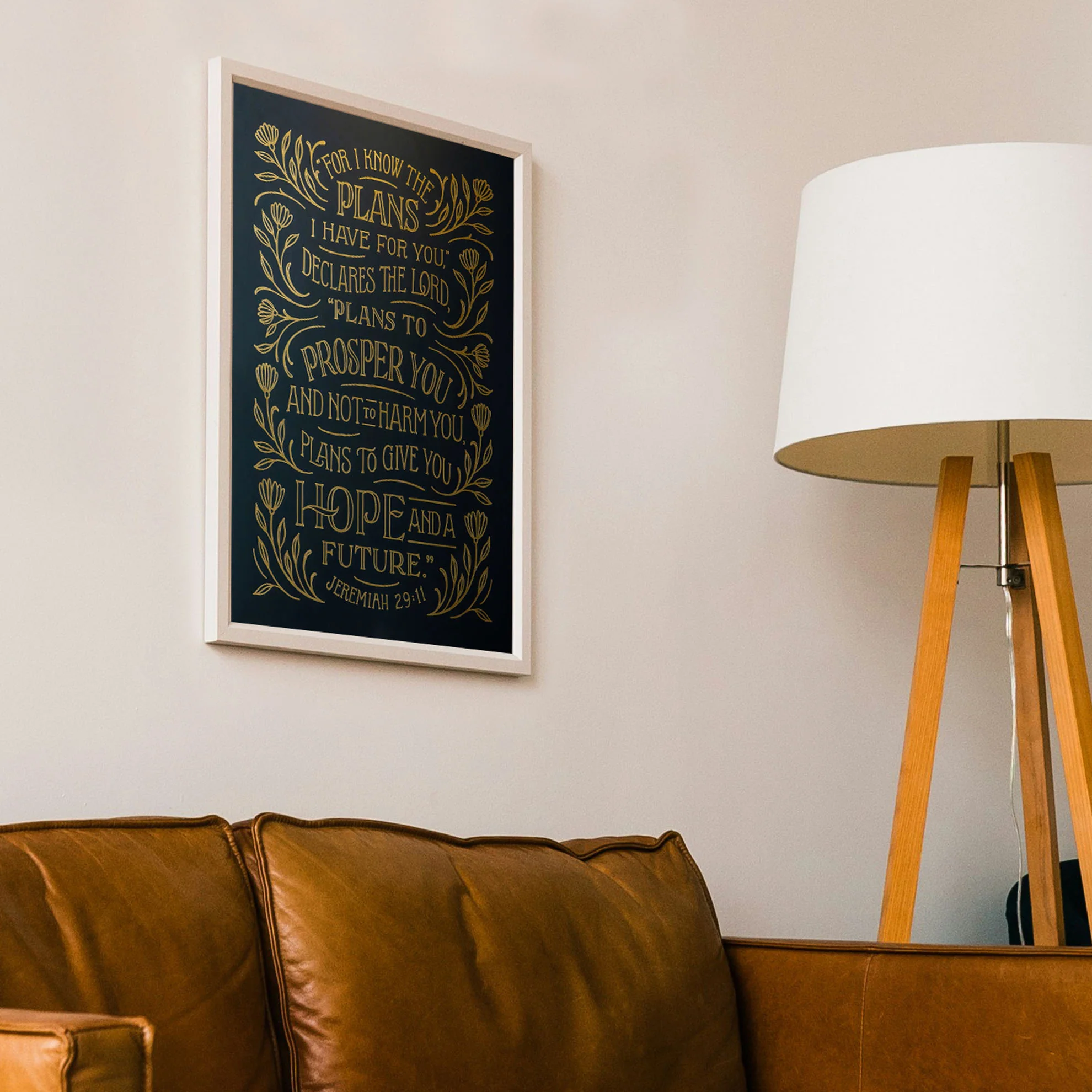 Hope and a Future (Jeremiah 29:11) - Gold/Black - Image 5