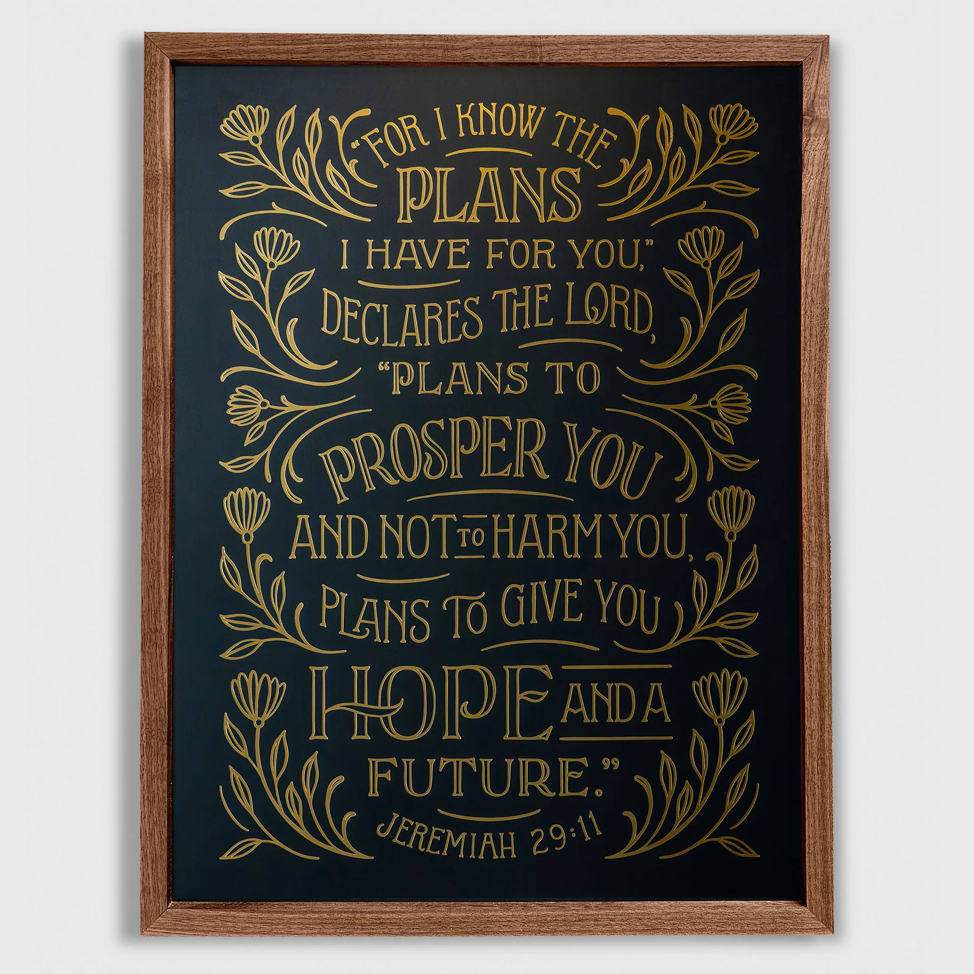 Hope and a Future (Jeremiah 29:11) - Gold/Black - Image 7