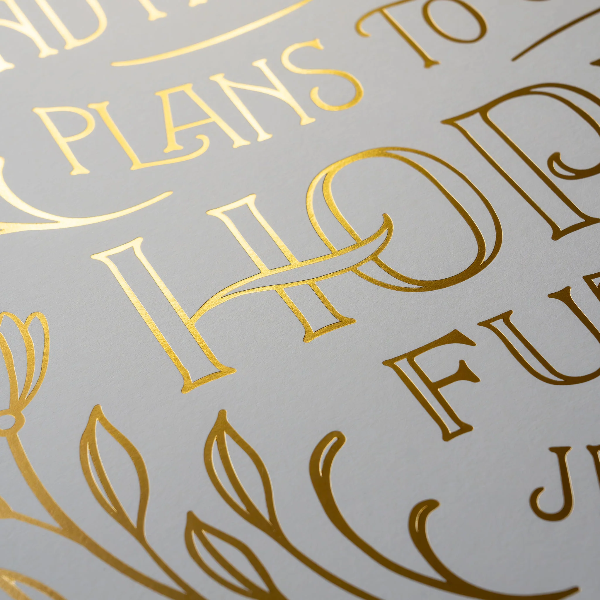 Hope and a Future (Jeremiah 29:11) - Gold/White - Image 3