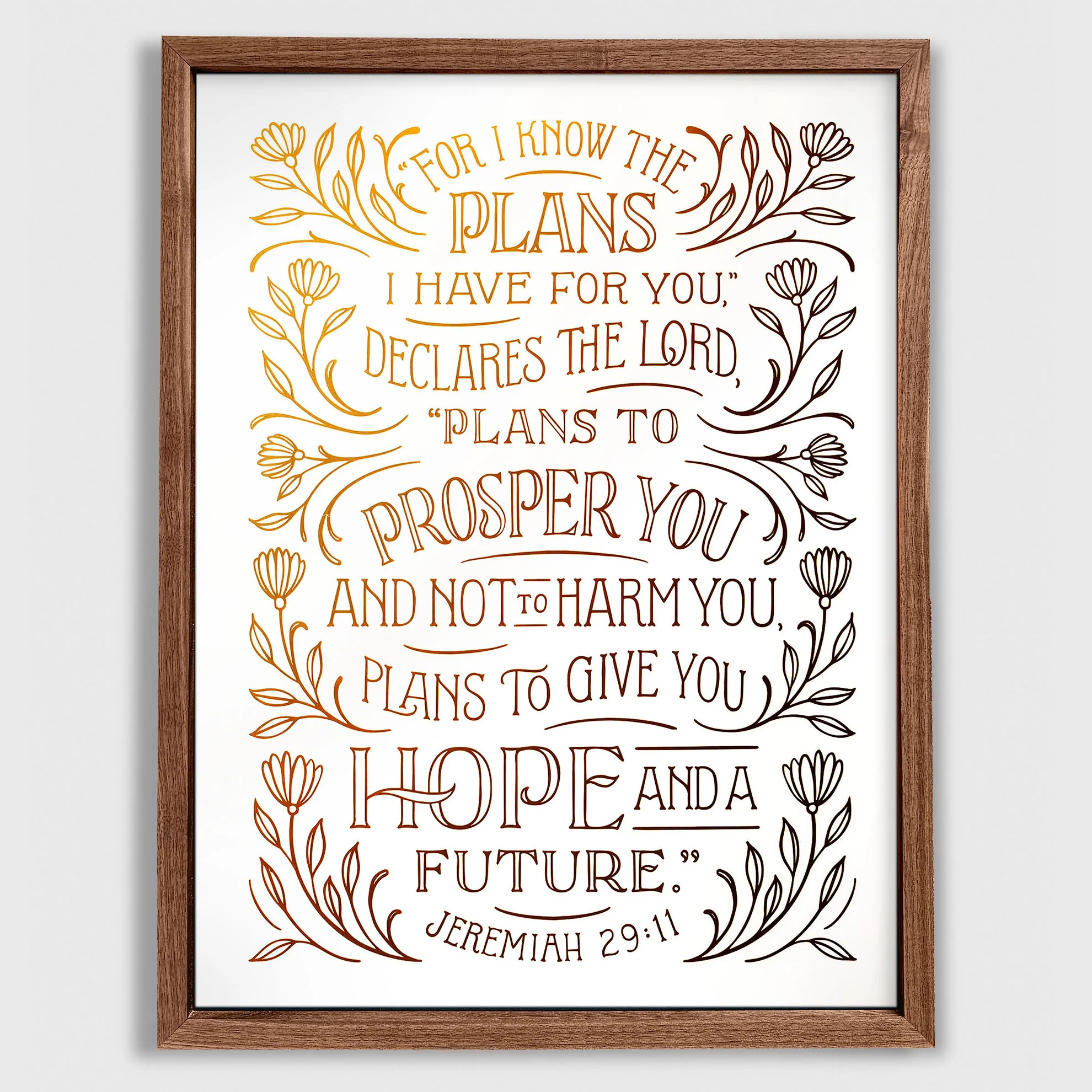 Hope and a Future (Jeremiah 29:11) - Gold/White - Image 8