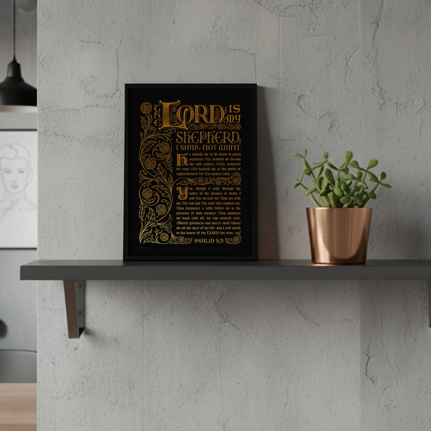 Psalm 23 - Gold/Black - Image 7