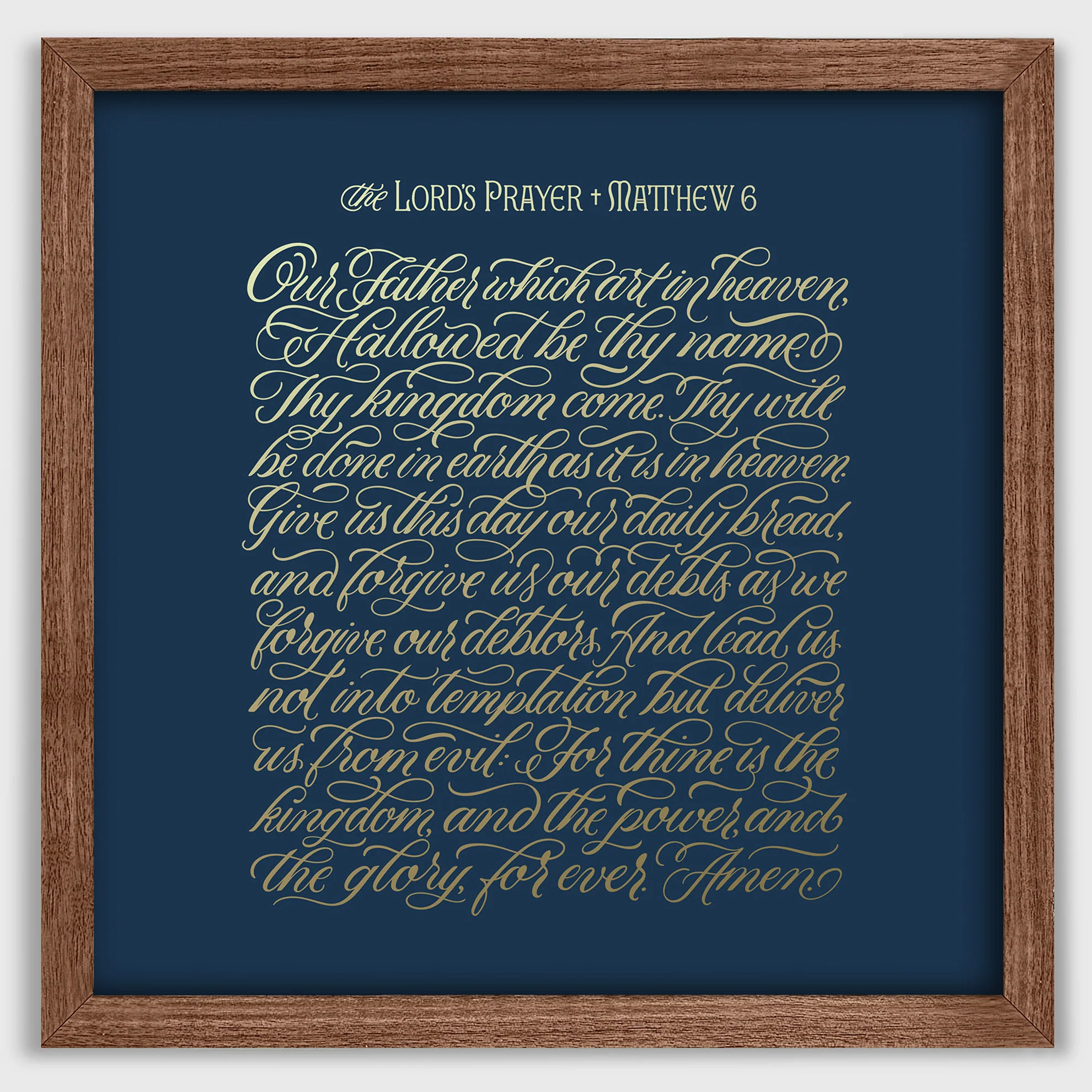 The Lord's Prayer - Gold on Blue - Image 10
