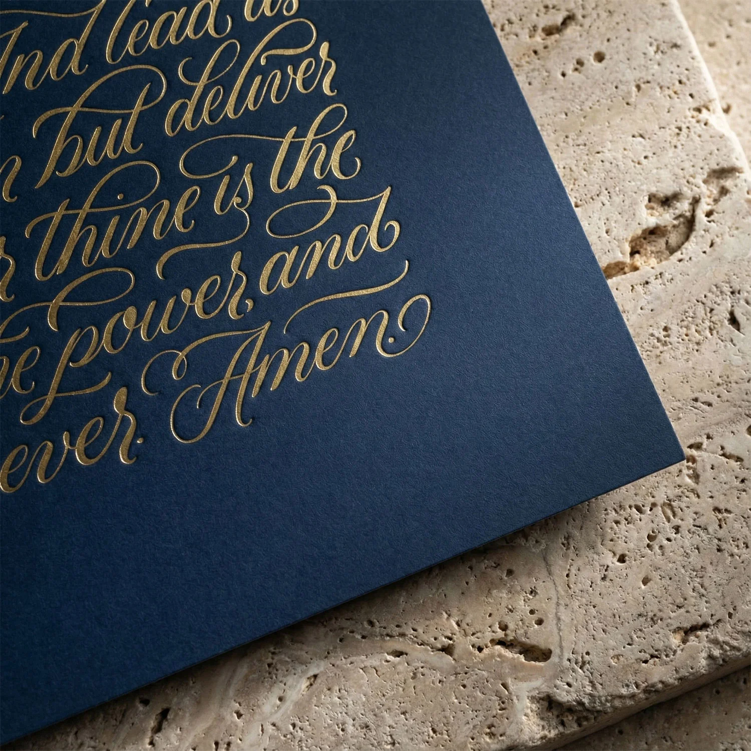 The Lord's Prayer - Gold on Blue - Image 3