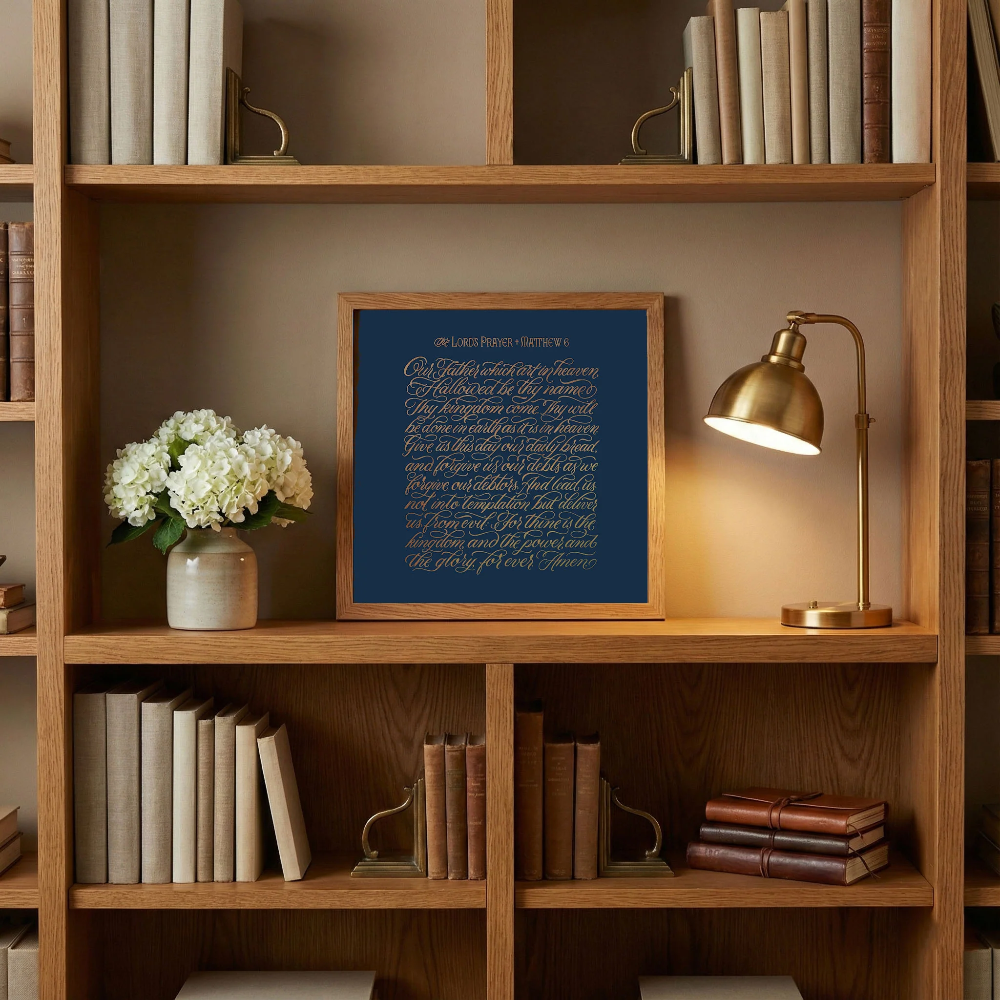 The Lord's Prayer - Gold on Blue - Image 8
